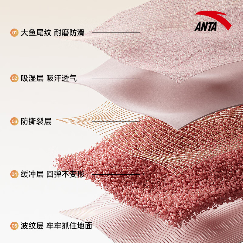安踏(ANTA)瑜伽垫健身垫TPE专业防滑加长加宽80cm女运动垫家用地垫隔音减震 深空灰/无体位线185*61cm【瑜伽垫+肩带+纸盒】 6mm