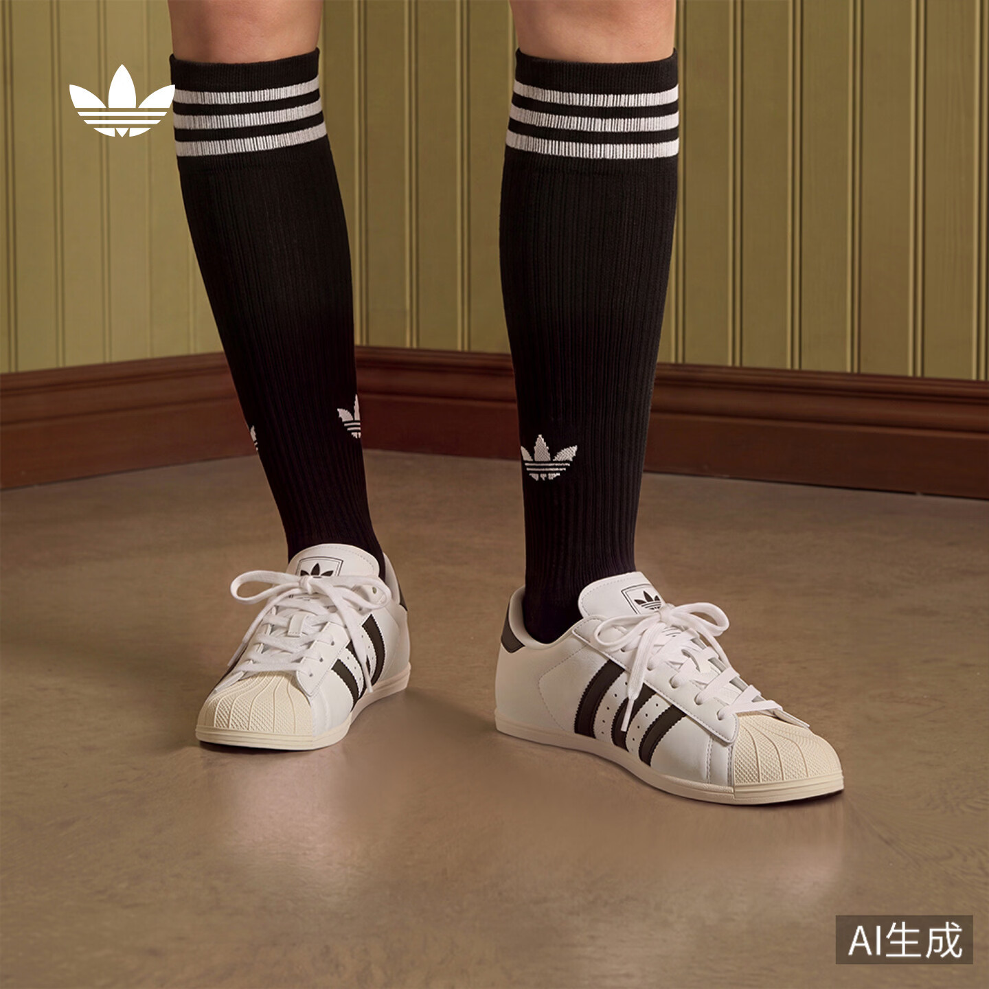 adidas SUPERSTAR LO PRO复古贝壳头薄底板鞋女阿迪达斯三叶草   白色/黑色   37