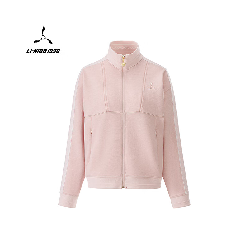 LI-NING 1990【肖战同款】俱乐部系列26秋季新款男女同款高尔夫外套李宁1990 桃粉色（女款） L