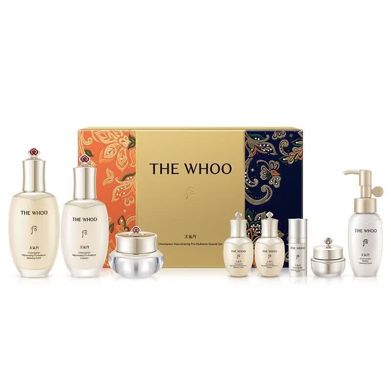 后(The history of Whoo)Whoo天气丹水乳霜八件套盒套装 提拉紧致淡化细纹 后Whoo天气丹水乳霜八件套盒套装 提拉紧致淡化细纹