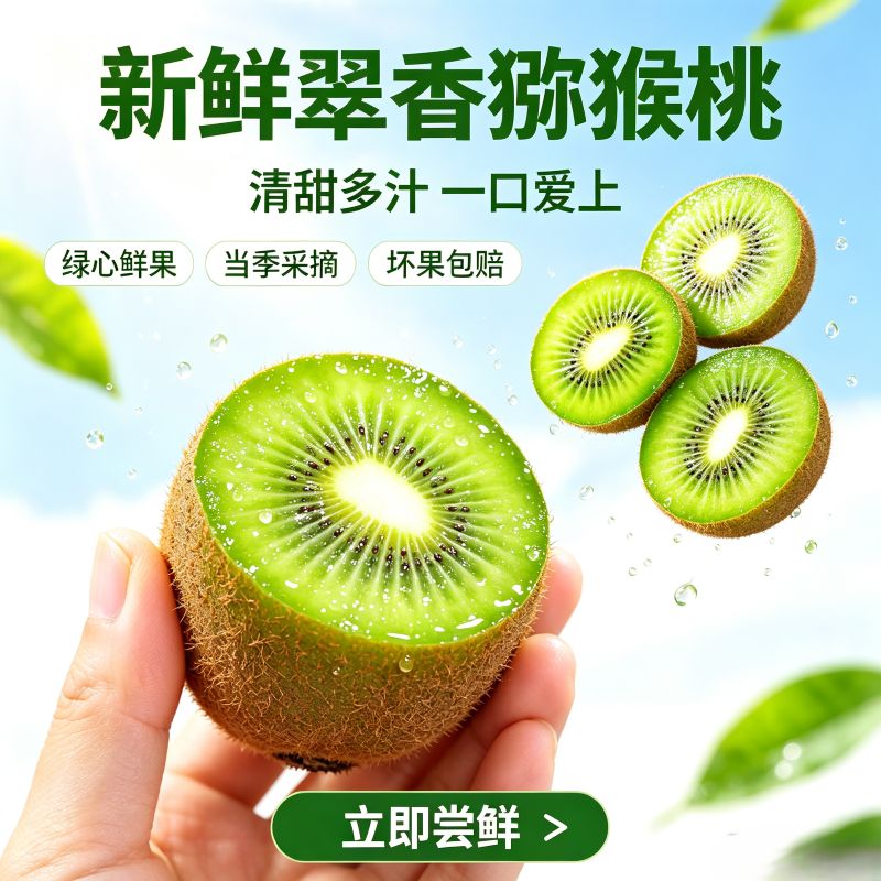 遇见悯农猕猴桃奇异果新鲜水果节日礼盒【收到需催熟】应季水果原产地直发 翠香猕猴桃30枚中果【单果70g起】 优选原产地