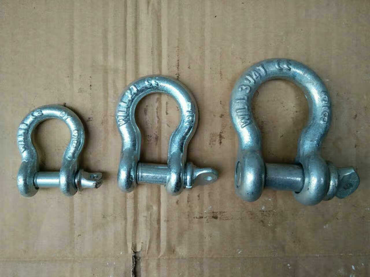 美式弓型起重卸扣209马蹄型高强度卸扣弓型环u型环1t~55t卡环卡扣 1t