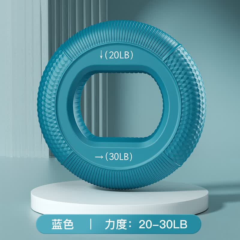 【甄选厂家】硅胶握力器握力球腕力臂肌训练锻炼五指力量握力圈锻 【深海蓝】20-30磅