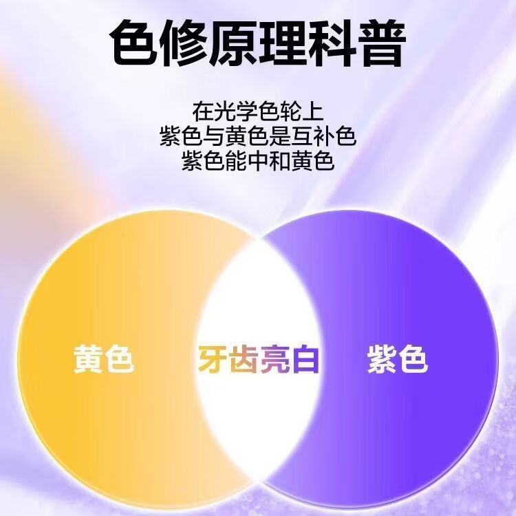 参半色修美白牙膏抖音同款亮白去渍紫光紫色紫管清新口气 100g*3支+牙刷2支