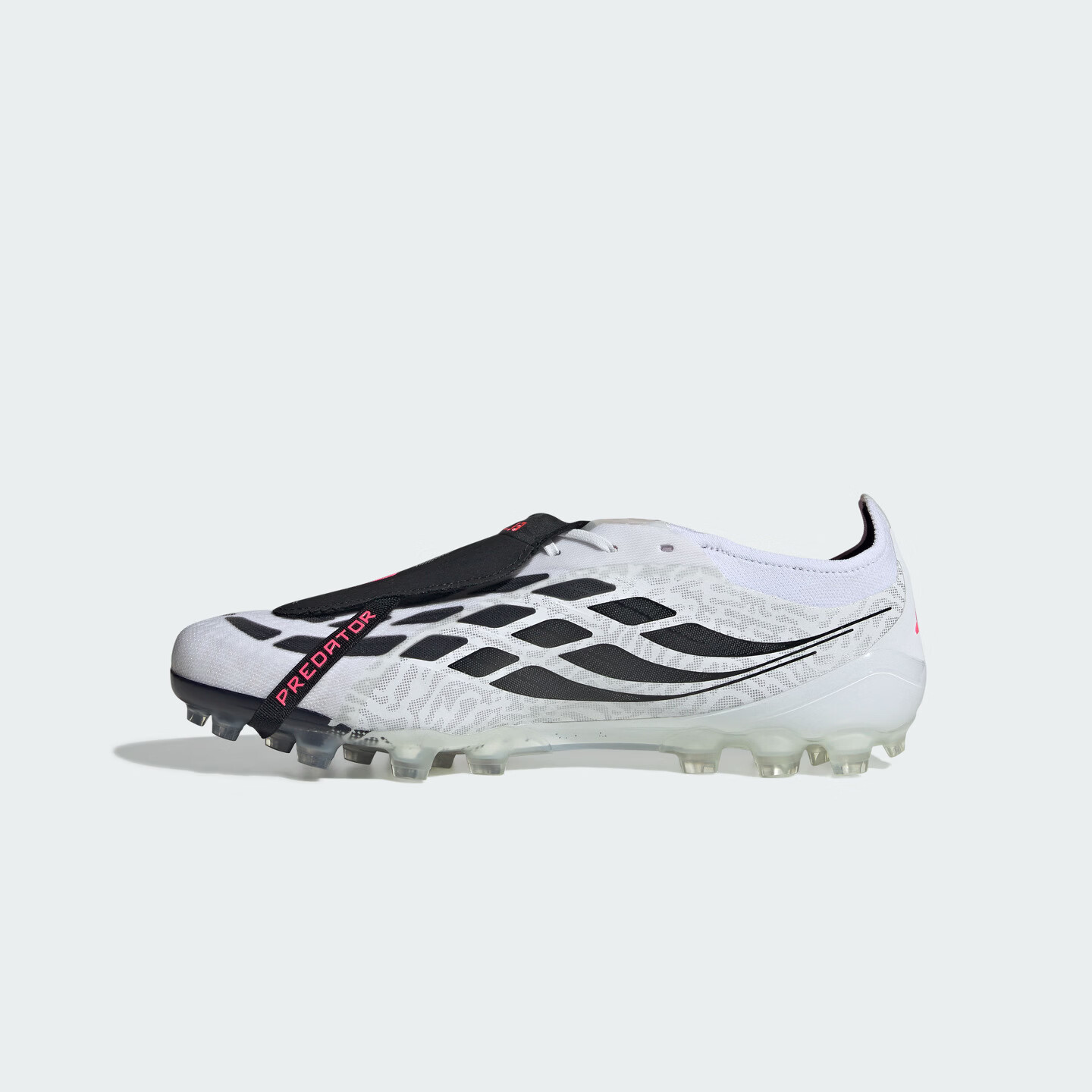 adidas贝林厄姆同款PREDATOR ELITE FT 2G/3G AG足球鞋阿迪达斯 白色/漩涡荧光红/黑色 42
