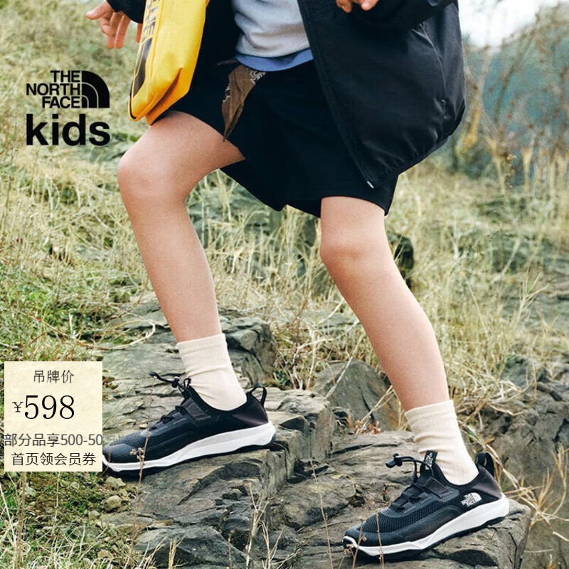 北面（The North Face）童鞋儿童运动网面透气鞋溯溪鞋抑臭透气凉鞋户外鞋8AE8 W9O/宇宙黑 建议拍大一码 35 码 鞋内长22cm