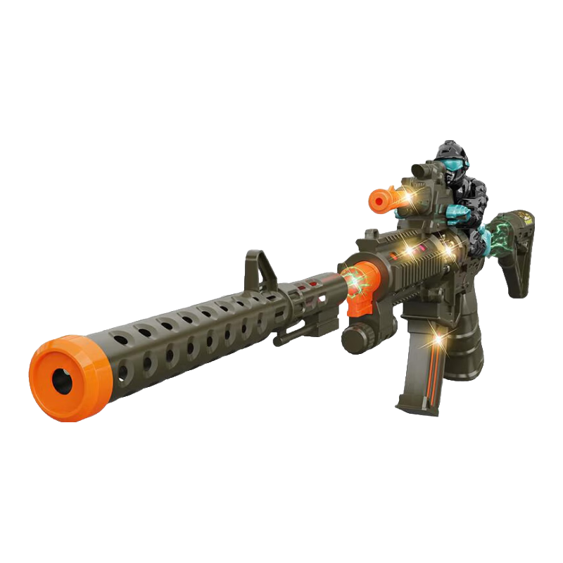 KELEIGE兒童玩具槍電動(dòng)聲光槍2-3-4-6-8歲超大號沖鋒槍玩具男孩生日禮物 65CM三M416沖鋒槍【三合一】 燈關(guān)音樂(lè )&振動(dòng)拆卸&精美禮盒