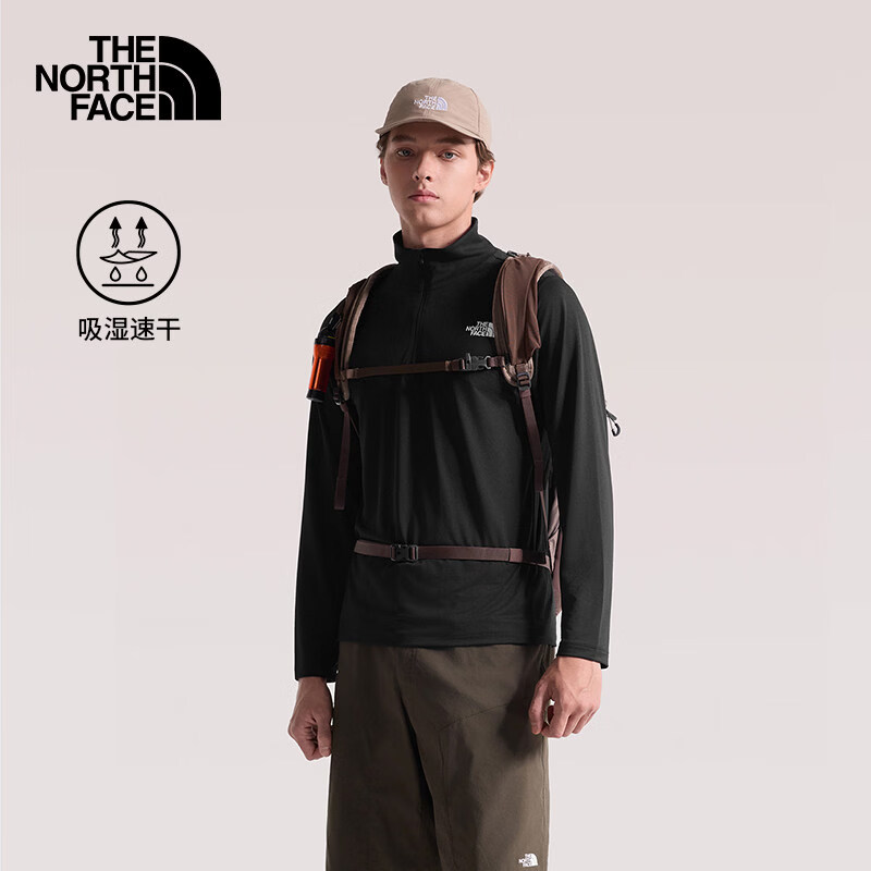 北面（The North Face）26秋冬新款男户外运动吸湿透气半拉链徒步速干衣长袖T恤8KGM JK3 XL