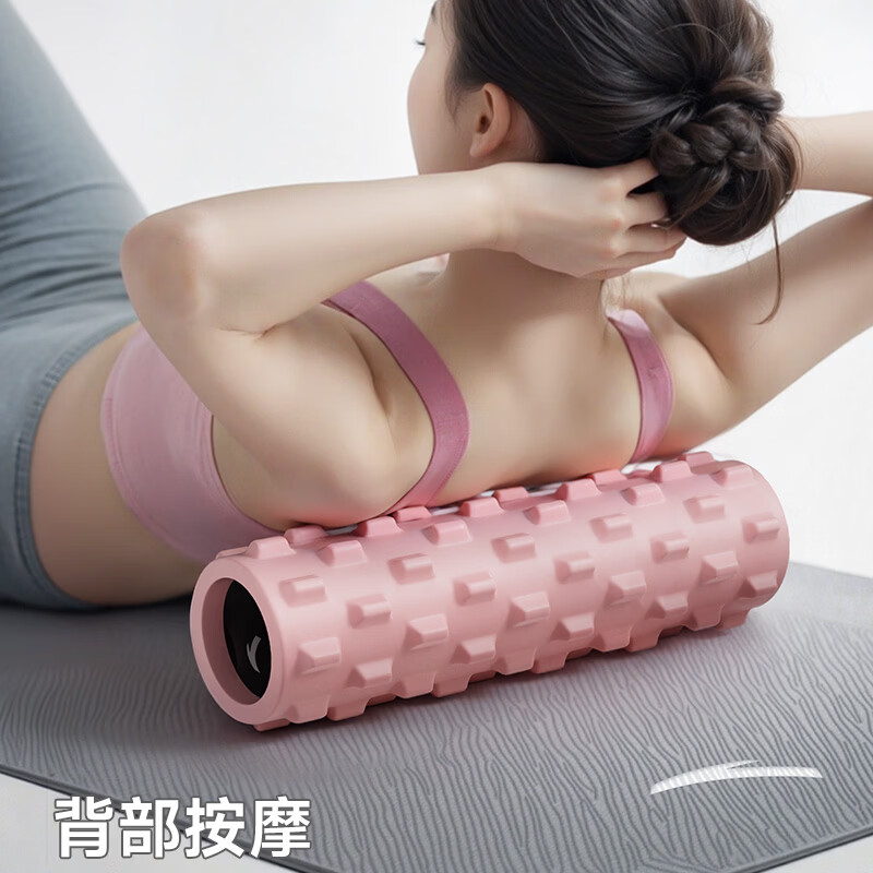 安踏(ANTA)狼牙棒实心健身器材泡沫轴肌肉放松按摩滚轴轮琅琊瑜伽柱 白桃粉 瑜伽盲盒 微瑕【颜色/款式/尺寸随机】