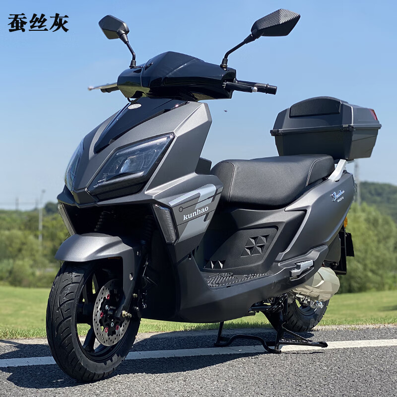 uy125cc发动机踏板车摩托车国四电喷燃油车uu助动整车 可上牌 蚕丝灰