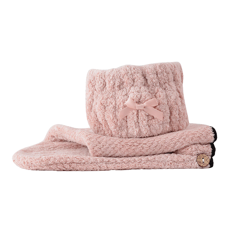 GRACE 洁丽雅 W0437W04380203 毛浴套装 2件套 藕粉色