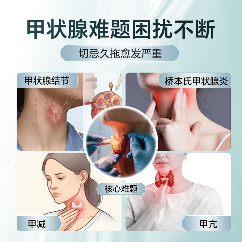 KINARO甲状腺结节专用美国进口散结甲亢减猫爪草桥本甲状腺炎补硒片药膳 【买7送5】 60粒*12瓶