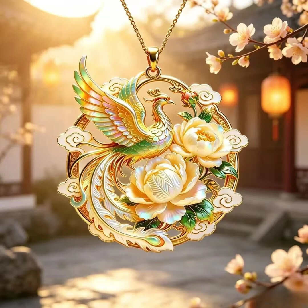 【传世雅佩】盛夏上新国风凝霜凤求凰项链+精美礼盒 默认 凤求凰项链+精美礼盒