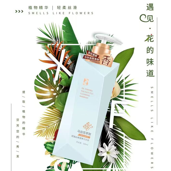 佰逸顺去屑止痒控油蓬松顺滑净透洁净水润洗发水马齿苋萃取精华 控油止痒1瓶 500毫升