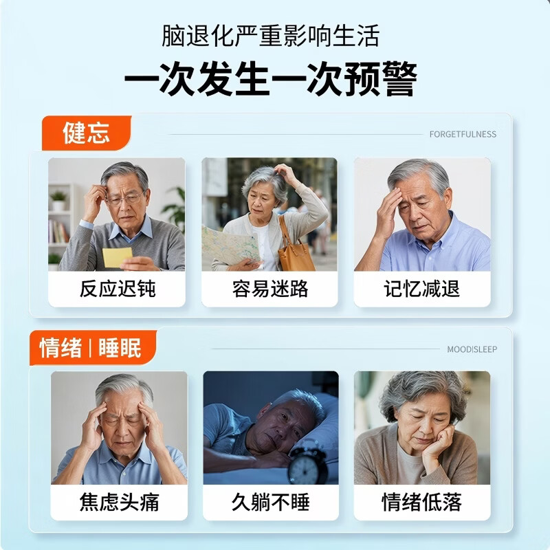 AMC缩醛磷脂神经酸脑活素中老年 补脑增强记忆力脑力素1盒 60粒*1盒