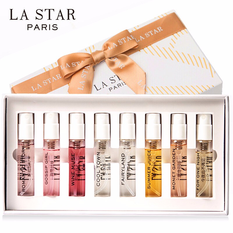 【法国品牌】娜赛儿（LA STAR）持久淡香水清新香氛精美礼盒礼物 8支旅行装