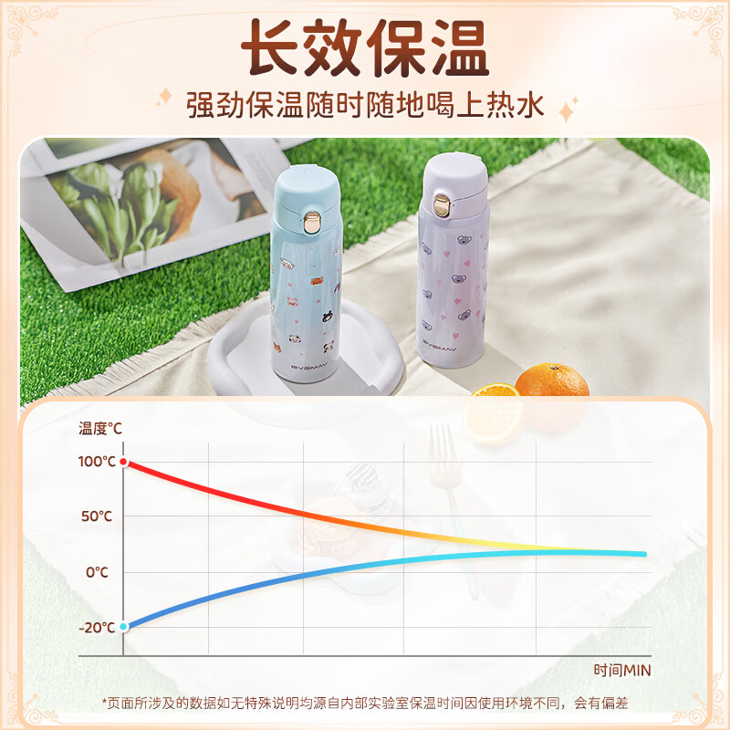 宝威玛（BVGMAV）双饮吸管保温杯男士女士儿童水杯高颜值2026新款316不锈钢保温杯 【长效保温】吸管水杯-480ml
