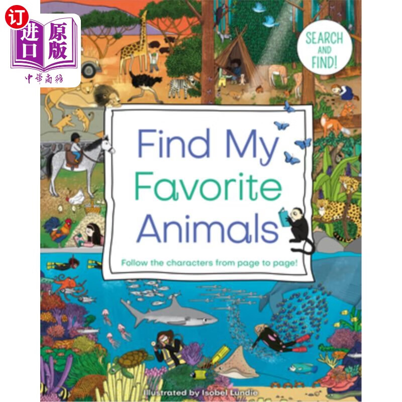 海外直订find my favorite animals 找到我最喜欢的动物