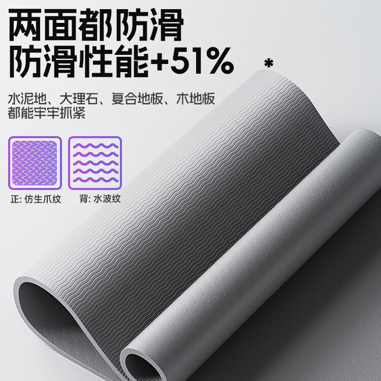 安踏（ANTA）瑜伽垫健身垫TPE专业防滑加长加宽80cm女运动垫家用单色隔音减震 瑜伽垫盲盒 微瑕【颜色/款式/尺寸随机】无赠品 183*61*0.6cm