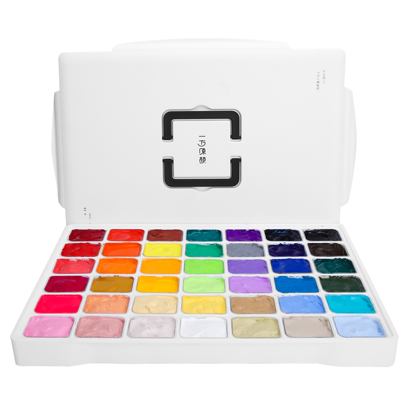 米婭(MIYA) 水粉顏料套裝美術(shù)生專用果凍杯裝色彩水粉畫顏料藝考集訓(xùn)畫室推薦初學(xué)者學(xué)生專業(yè)畫筆工具套裝 30ml 24色【M系 灰豆綠】 套餐一【顏料+顏料盒】