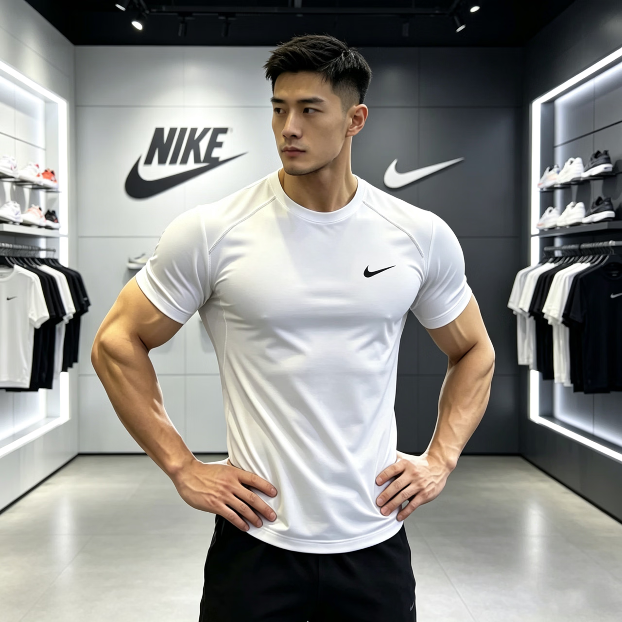 耐克(NIKE)正品冰丝速干衣短袖T恤男装运动训练冰感服健身上衣新款 白色冰感速干T恤 5XL 【推荐210-220斤】