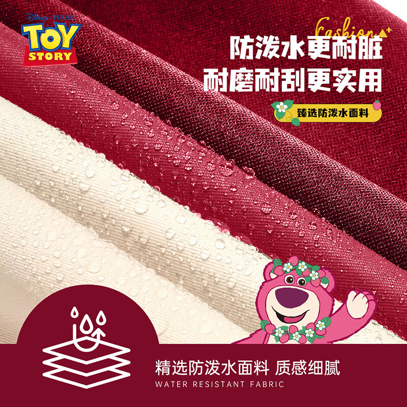 迪士尼（Disney）书包小学生1-3年级超轻减负户外出游女孩高颜值双肩包背包防泼水 酒红色