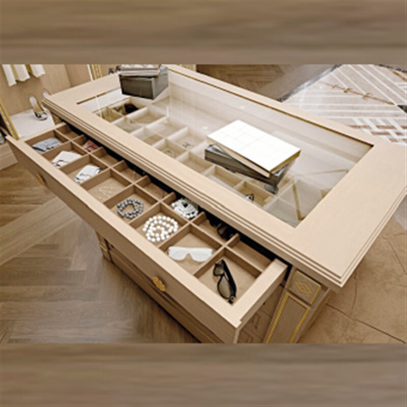 澳颜莱 衣帽间首饰柜 衣帽间首饰柜家用 中岛台 首饰展示柜 家用 岛台