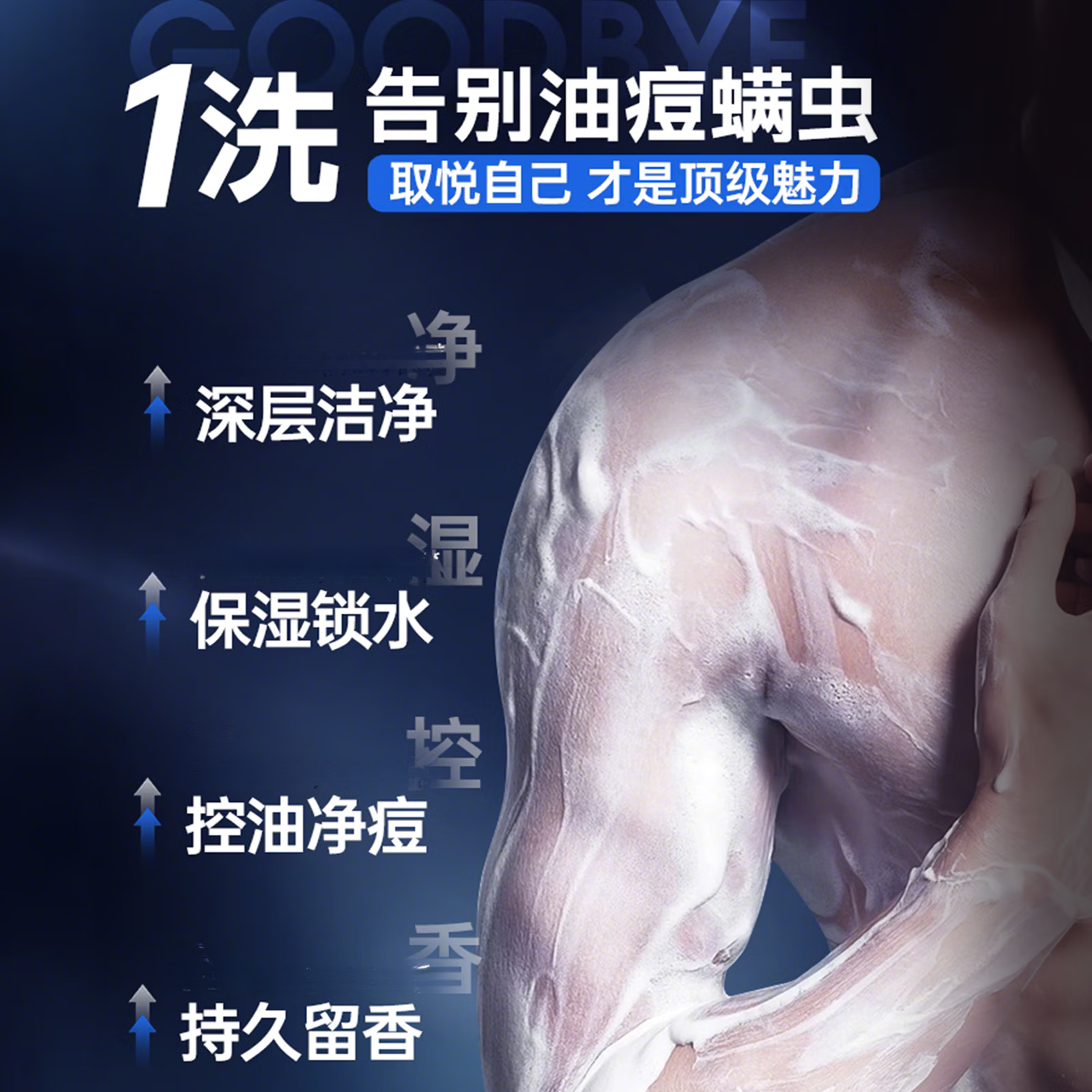 UUMILO【日本】男士沐浴露古龙香氛持久留香72小时控油除螨洁水保湿滋润 【一瓶】古龙香氛丨清爽男士丨控油祛痘