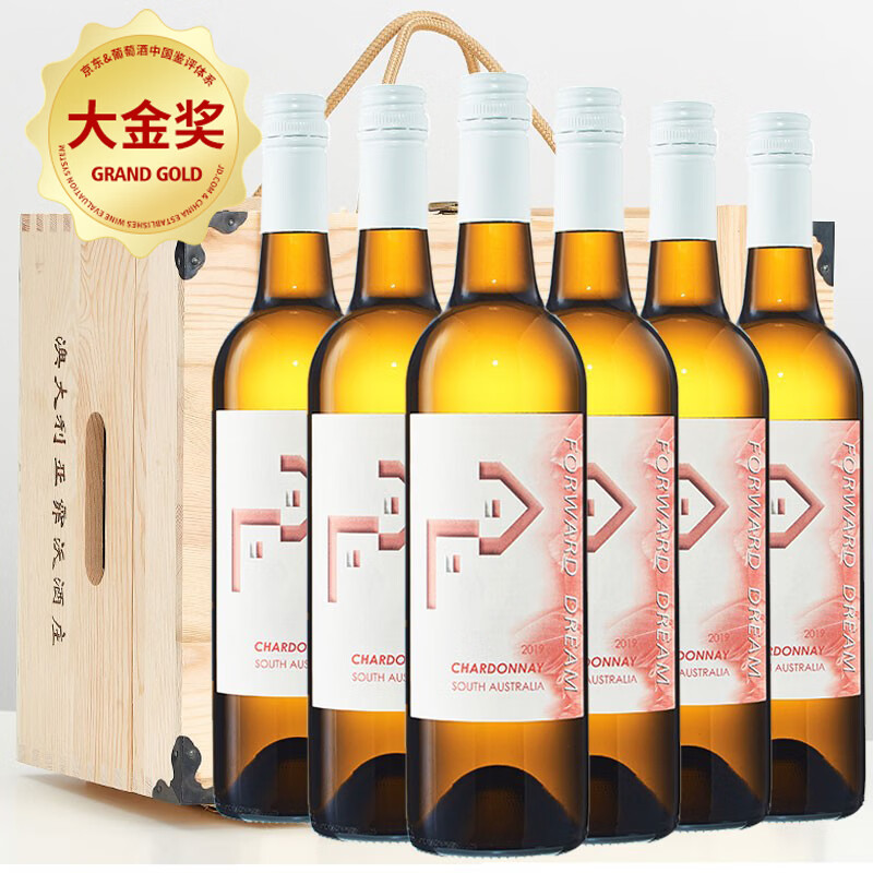 霏沃澳洲霞多丽原瓶进口红酒礼盒装 6瓶礼盒装
