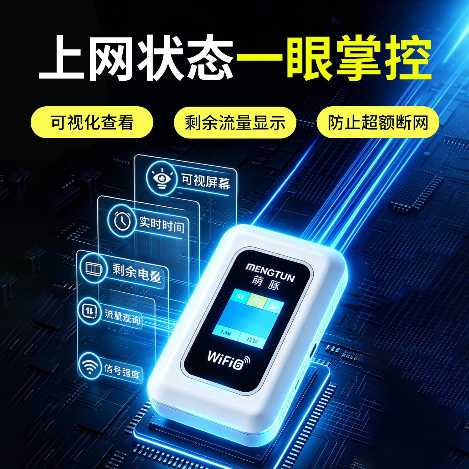 萌豚移动随身wifi2026新款免插卡随身移动wifi双网切换全国通用无线随身wifi6车载4G路由器0.22元/GB 【按量计费】0.22元/GB+自由充值 【有运费险】7天试用体验+50G免费流量
