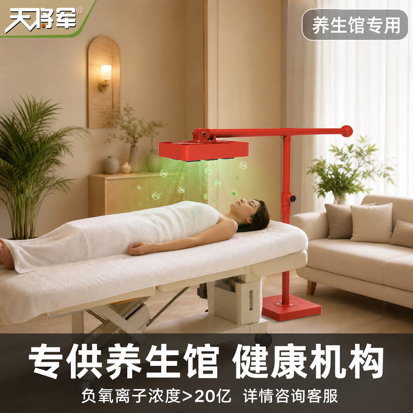 天将军新款负离子调氧仪养生馆美容院高浓度无耗材臭氧达标针灸感很强的体验感量大可联系客服批发价格 S192【2台8折】双头
