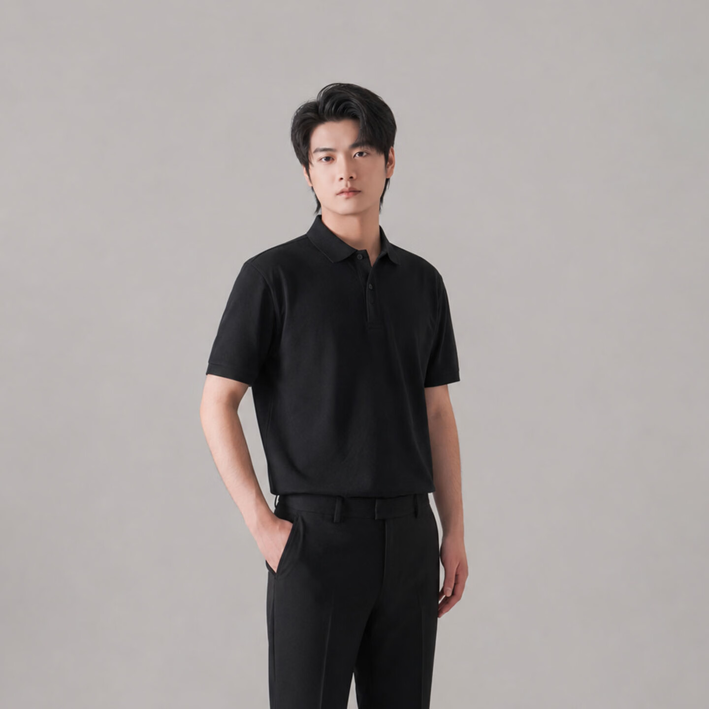 众西男士冰丝POLO衫2026夏季新款翻领凉感透气纯色速干短袖T恤薄 橙红色 5XL 推荐高180-215cm/重100-110kg