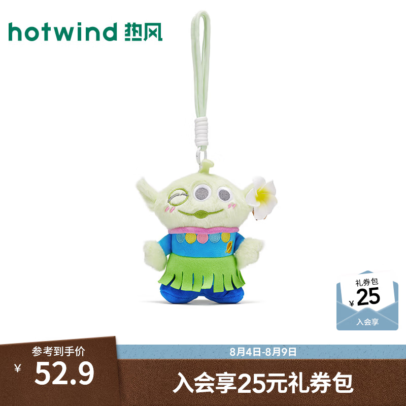 热风（Hotwind）2026年夏季新款玩具总动员夏威夷系列挂件-三眼仔 07绿色 1个