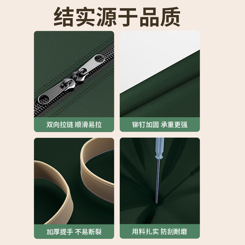 希维思(SIVASS)学生被子收纳袋搬家打包袋装衣服衣物棉被行李袋宿舍大容量编织袋 180L墨绿色【2个装】100*60*30cm