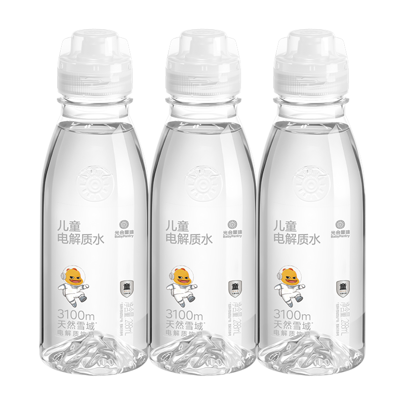 光合星球儿童电解质水运动补水天然电解质补充饮料果汁纯净配方 288ml*3瓶