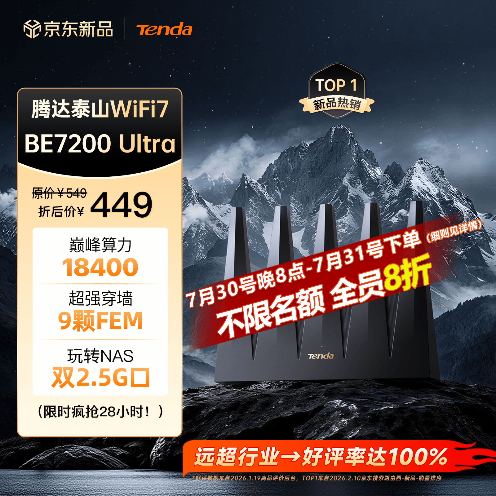 Tenda腾达泰山BE7200 Ultra