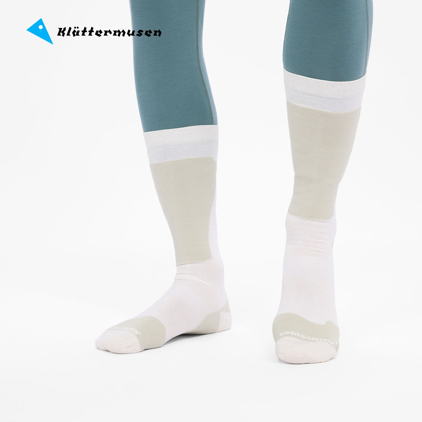 KLATTERMUSEN攀山鼠10634玛拉齐膝版美丽奴羊毛滑雪运动袜Mara Knee Socks 雪白色 S