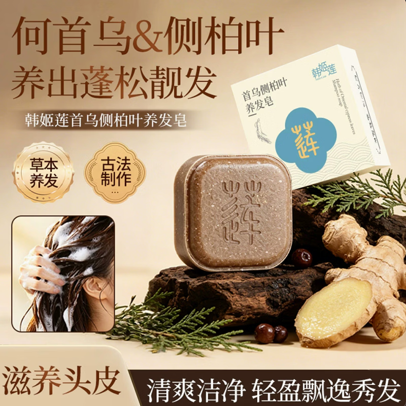 闻茶纪首乌侧柏叶养发固发控油蓬松草本手工-zlh-zwb 【乌黑强韧】 1个*1盒