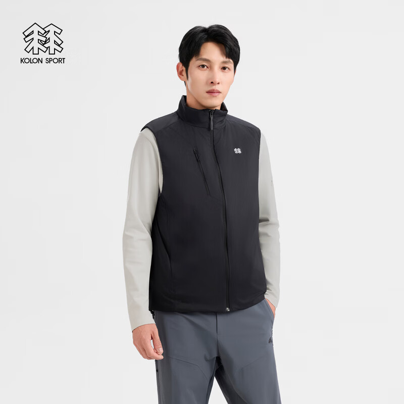 KOLON SPORT/可隆户外保暖棉衣 男士防泼水P棉轻薄棉马夹