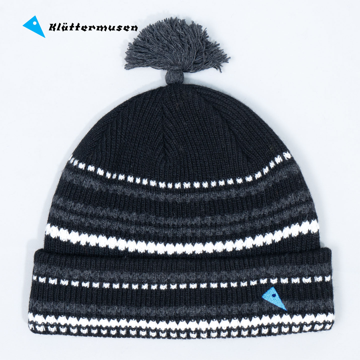 KLATTERMUSEN攀山鼠10760海姆达尔条纹版羊毛帽Heimdal Bandr Beanie	 黑色/渡鸦黑Black - Raven