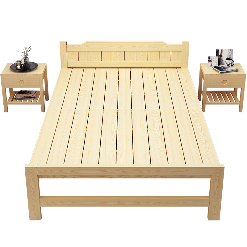 哈骆顿(HALODN) (免安装)实木折叠床 单人床 简易床 午休床 午睡床 行军床 医院 陪护硬板 折叠木床【90CM宽】