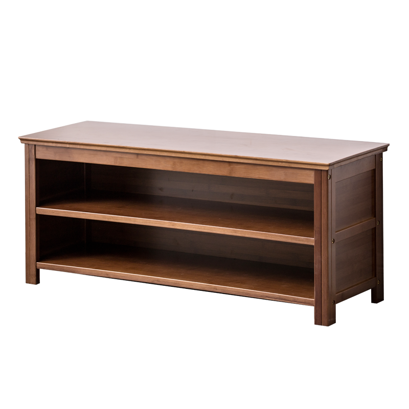 淘慕 换鞋凳多层简易家用经济型省空间实木质收纳鞋柜进门口穿鞋凳 茶色加厚6层60长鞋架