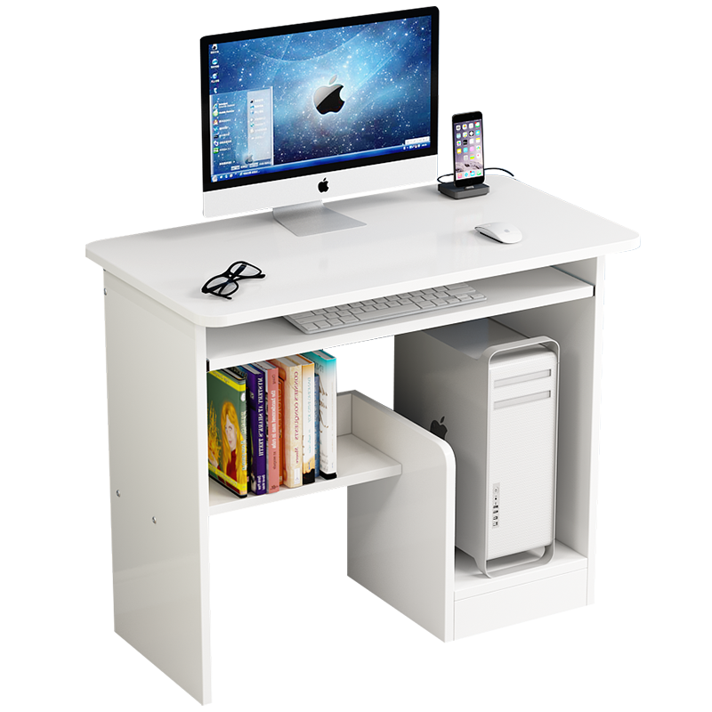 雅美乐 电脑桌 台式简易家用书桌 写字台办公桌 桌子 暖白色 YDZ801