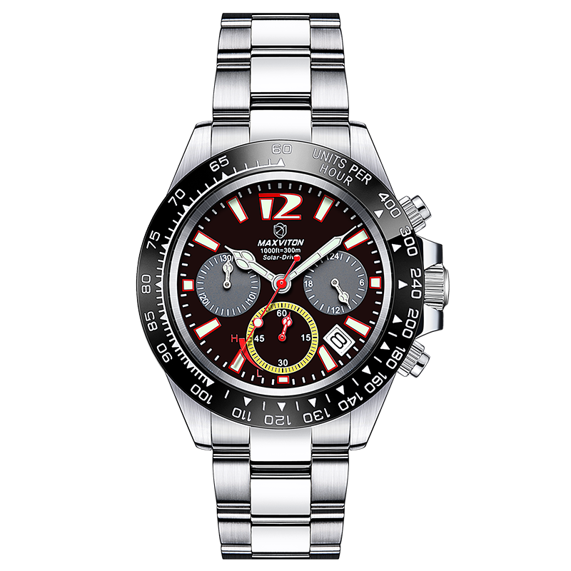 玛斯威顿（MAXVITON）光能表男士防水手表300米潜水表 运动系列绿盘水鬼夜光军表 有橡胶带款，需要联系客服