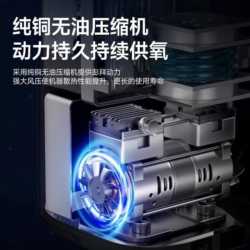 奥克斯家用制氧机吸氧机轻音制氧呼吸雾化一体机老人孕妇吸氧机 【尊享款】双倍吸氧+制氧雾化AU-23W