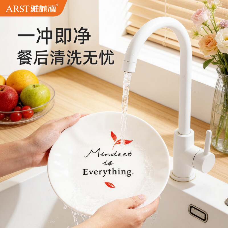 ARST雅誠德26新款高颜值碗盘组合乔迁结婚送礼家用吃饭陶瓷碗釉下彩餐具套装 4.5英寸凯悦米饭碗*8只装