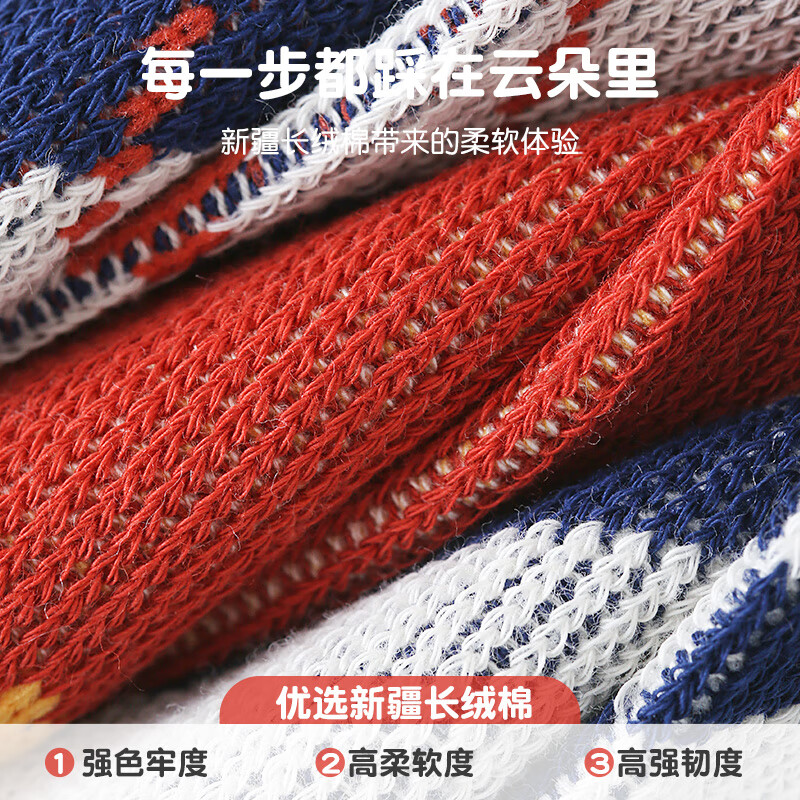 六指鼠男童女童袜子秋冬潮ins女宝宝厚棉袜公主中筒小男孩中大童儿童袜 880双针彩色 5双 均码 建议7-16周岁(鞋33-36码/袜标10-15岁）