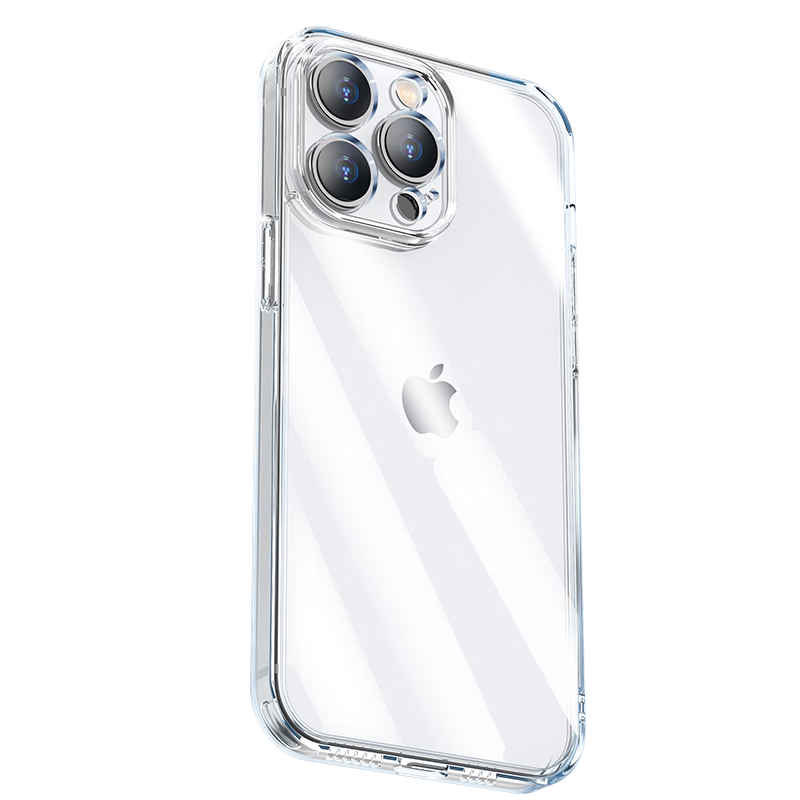 京东京造 苹果 iPhone14ProMax手机壳保护套镜头全包防摔玻璃壳硅胶软边超薄男士女款6.7英寸透明