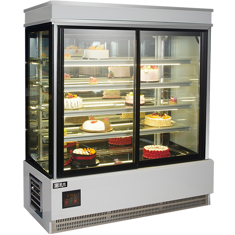 圣托（Shentop）直角前开门蛋糕柜 双门冷藏保鲜陈列柜 甜品慕斯酸奶玻璃展示柜 STG-LA1800