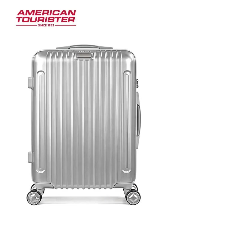 美旅（AMERICAN TOURISTER）行李箱万向轮拉杆箱时尚简约学生旅行密码箱男女出差661 银色21英寸 661*25108 21英寸